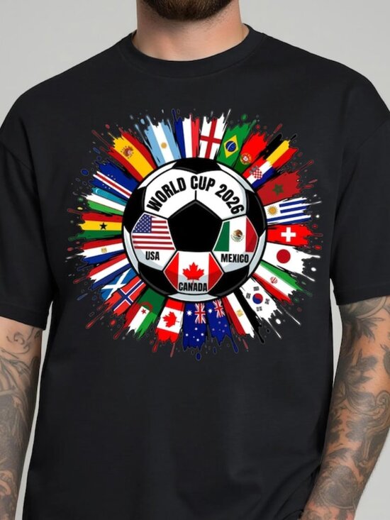 Tops - 2026 Soccer Shirt, International Football Tee, USA Canada Mexico Fan Gift